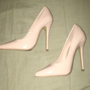 Baby pink pumps